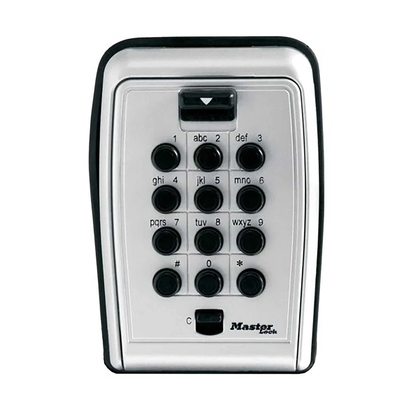 Boite murale de 3-1/8" de large avec bouton-poussoir pour remiser les clés, combinaison modifiable