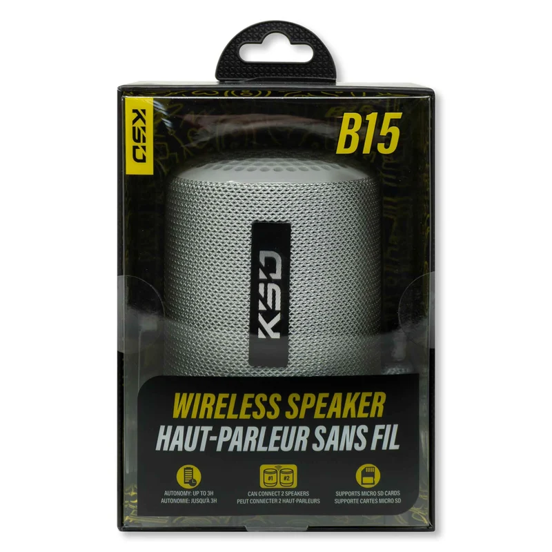 Haut-parleur sans fil B15 avec lecteur de carte Micro SD et port USB