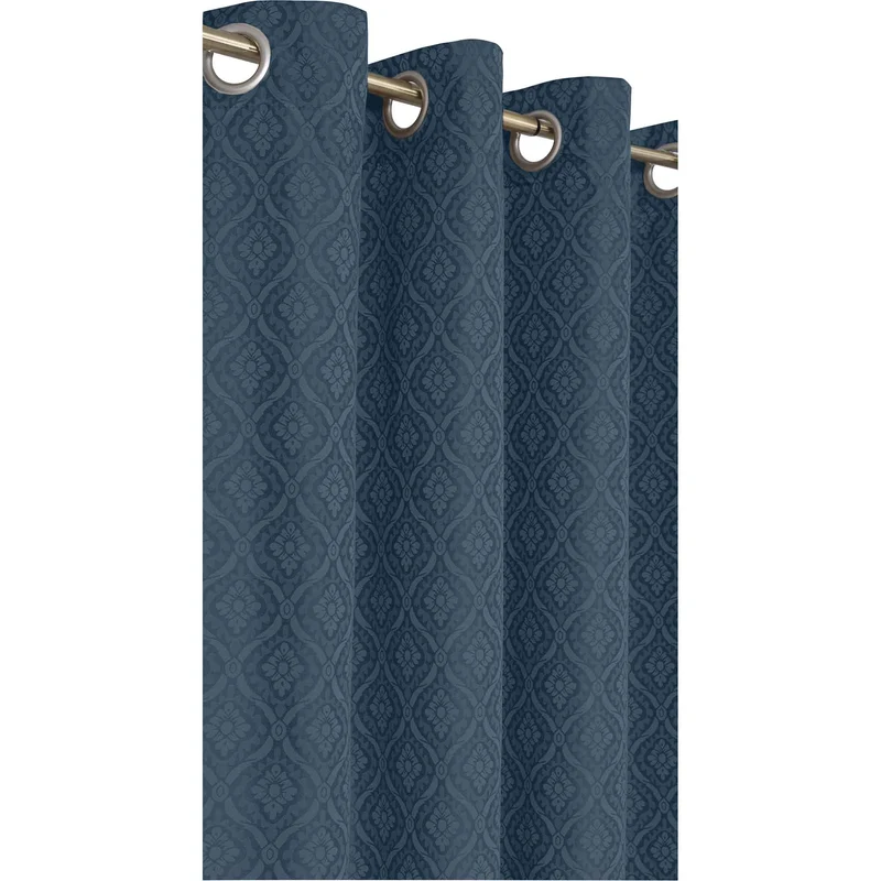 Panneau de rideau coupe-lumière à motif de foulard, 38'' x 84'' (bleu)