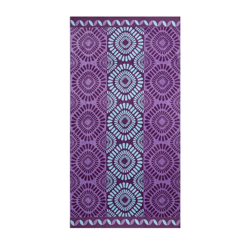 Serviette de plage en jacquard velours, 32'' x 62'' (mosaïque)