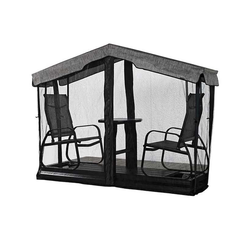 Moustiquaire pour balançoire de jardin Eco II à 2 places, noir