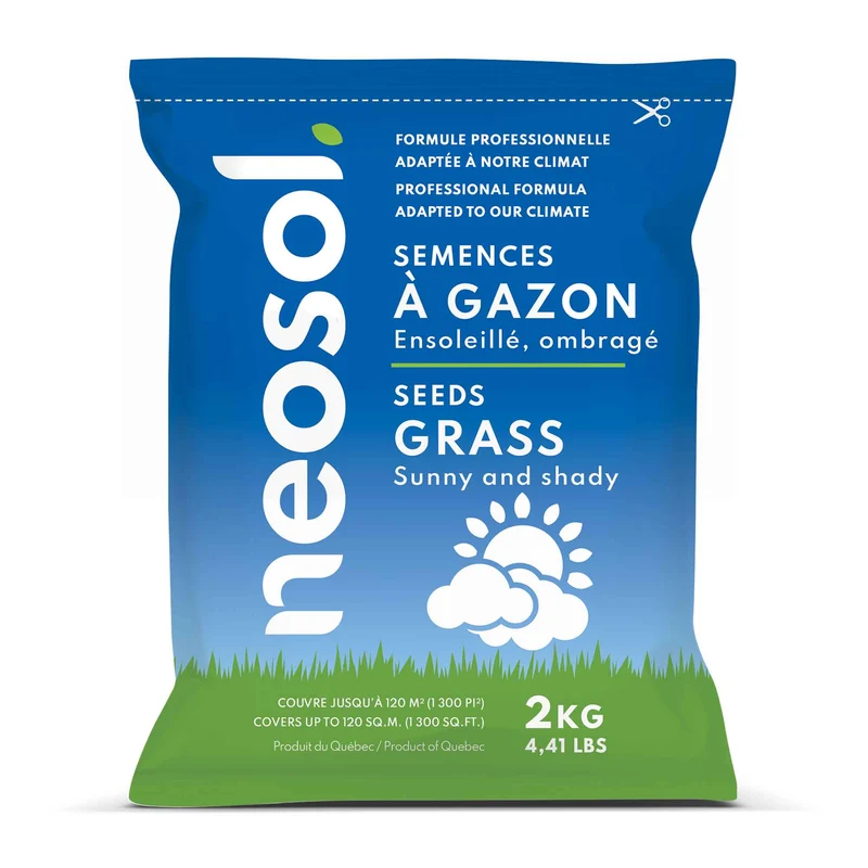 Semences à gazon ensoleillé et ombragé, 2 kg