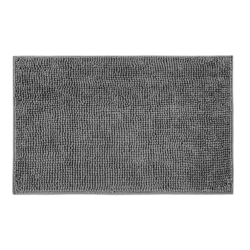 Tapis de bain en chenille, bourgogne, charbon