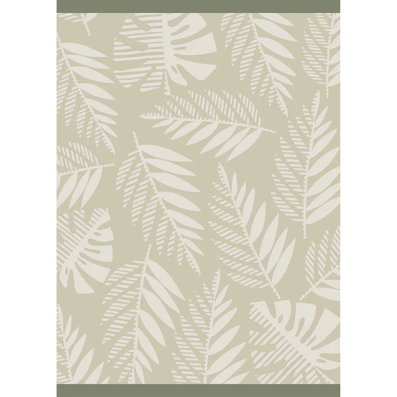 Tapis d'extérieur tissé, feuilles (5' x 7')