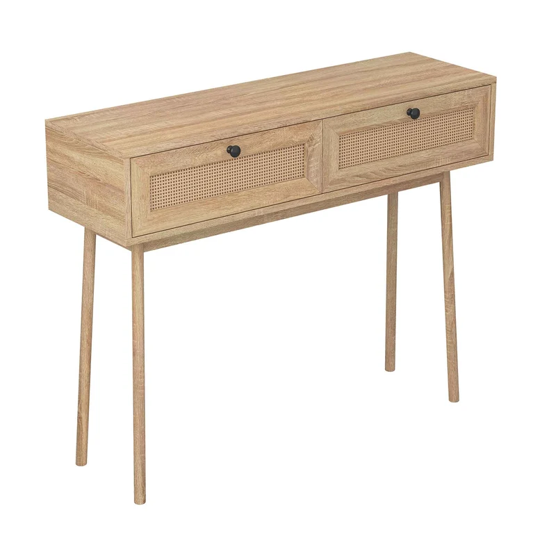 Table console d'aspect bois naturel, 39,5'' x 12'' x 31,5''