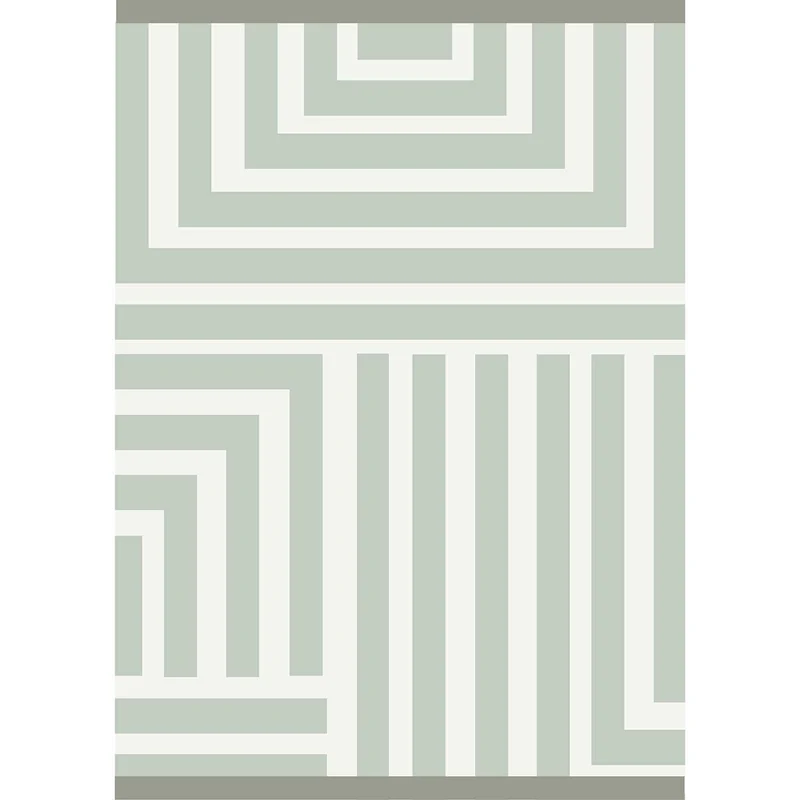 Tapis d'extérieur tissé, labyrinthe (5' x 7')
