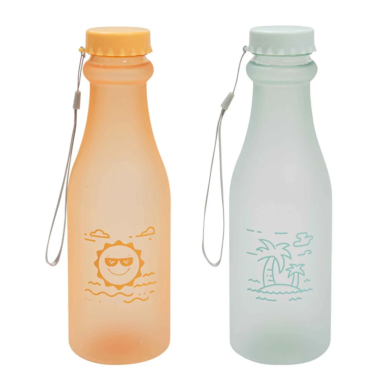 Bouteille en plastique givré, 650 ml (choix entre 2 modèles)