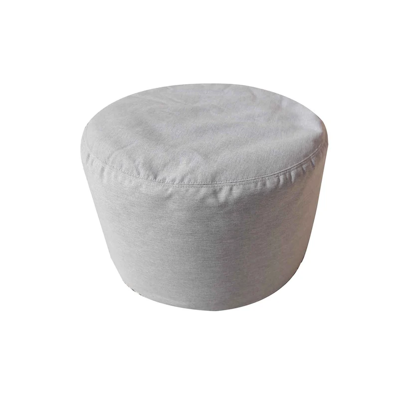 Repose-pieds avec billes de polystyrène pour intérieur ou extérieur, gris pâle