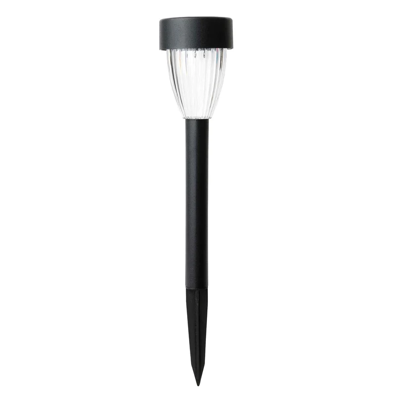 Lampe solaire pour allée en métal, noir