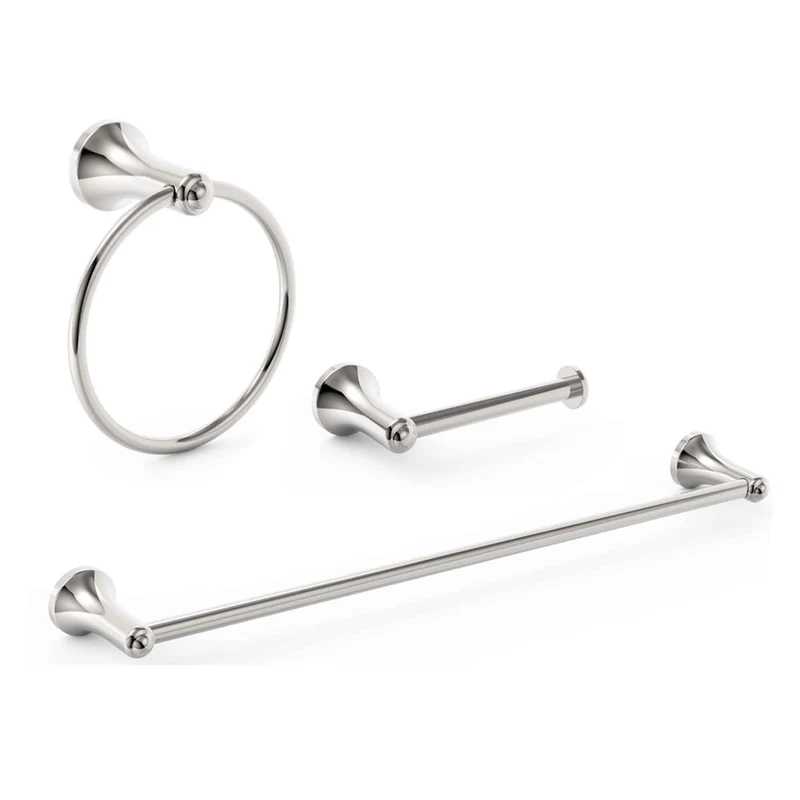 Ensemble d'accessoires de salle de bain Laia, chrome (3 pièces)