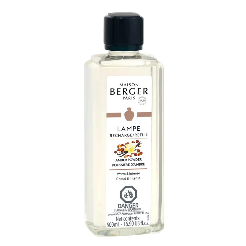 Recharge pour lampe aromatique de 500 ml, poussière d’ambre