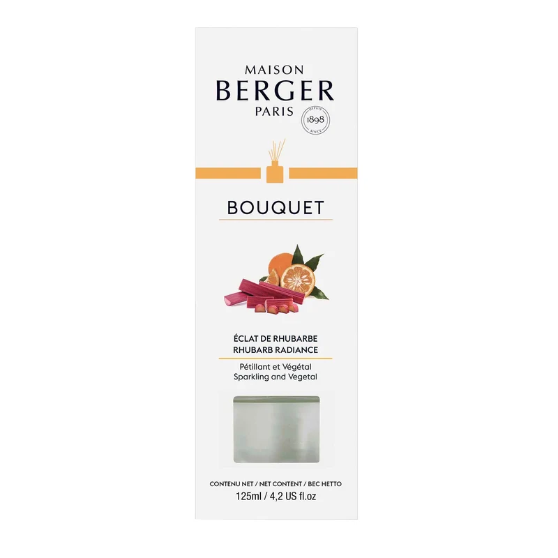 Diffuseur à bâtonnets cubique de 125 ml, éclat de rhubarbe