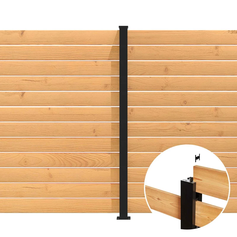 kit de poteau de ligne C6 en aluminium noir, 72"