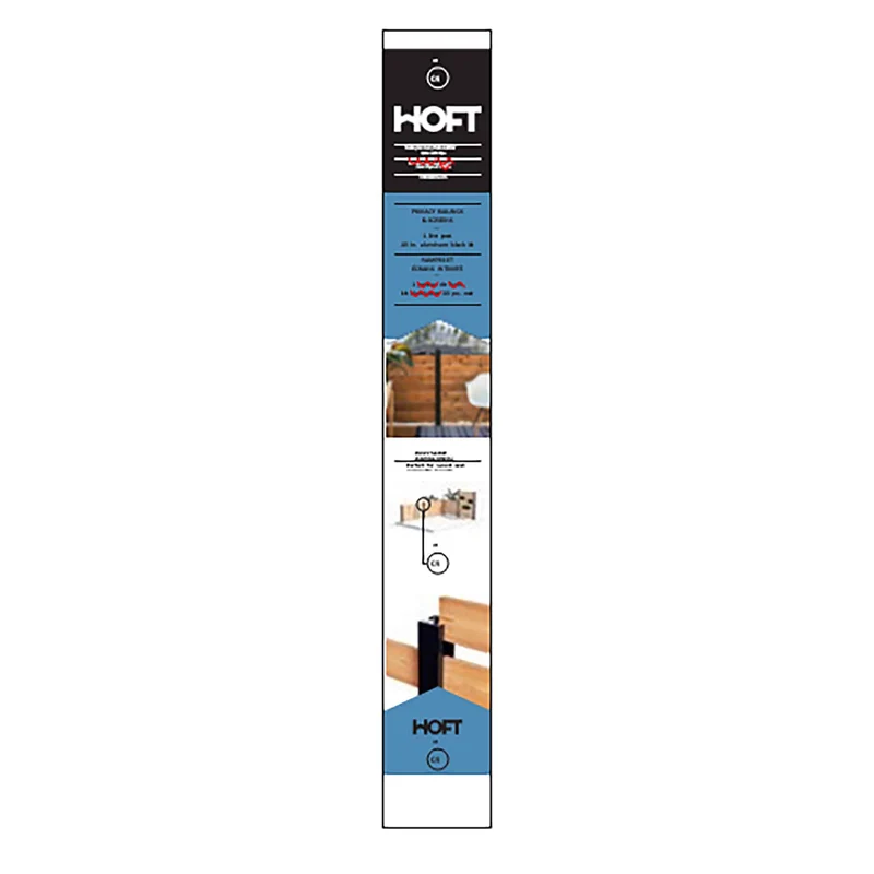 kit de poteau de ligne C4 en aluminium noir, 44"