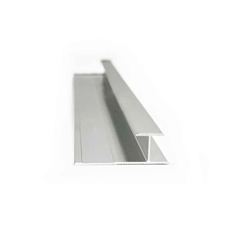 Moulure de finition en aluminium pour panneau mural de 5 mm, type connecteur (aluminium)