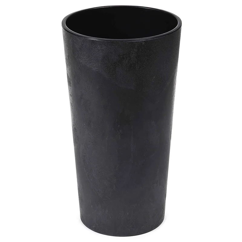 Jardinière Lilia noir béton, 12'' x 22''