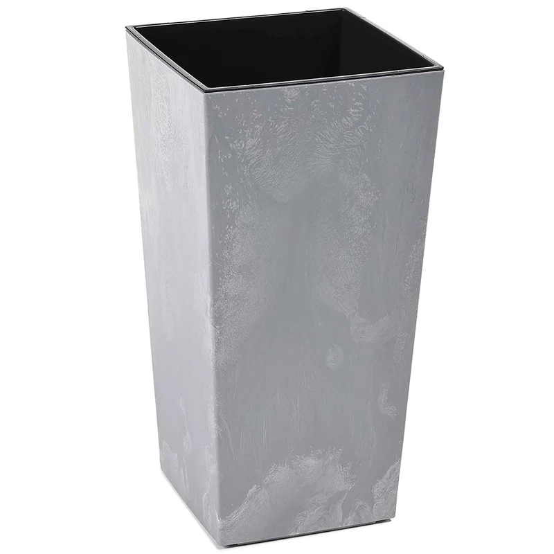 Jardinière Finezja gris béton, 14 x 14'' x 27''