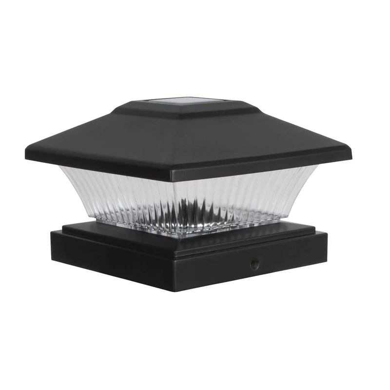 Capuchon de poteau solaire, noir (4" x 4"/ 4,5" x 4,5" / 5" x 5")