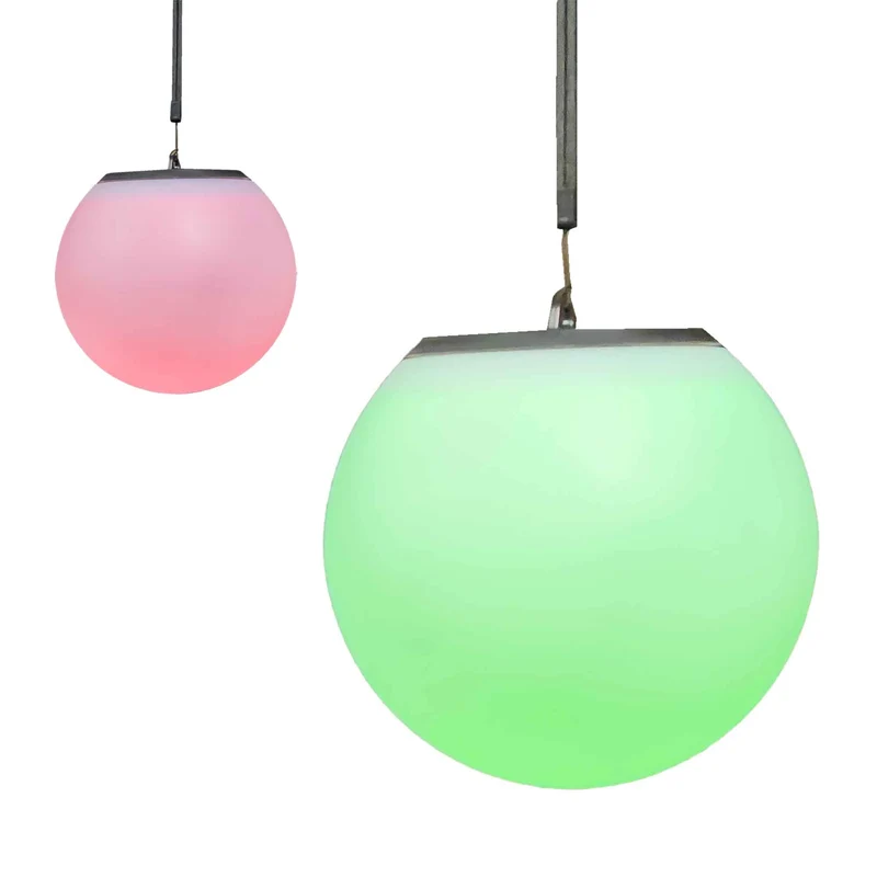 Lampe suspendue solaire en forme de boule à couleurs changeantes, 8''