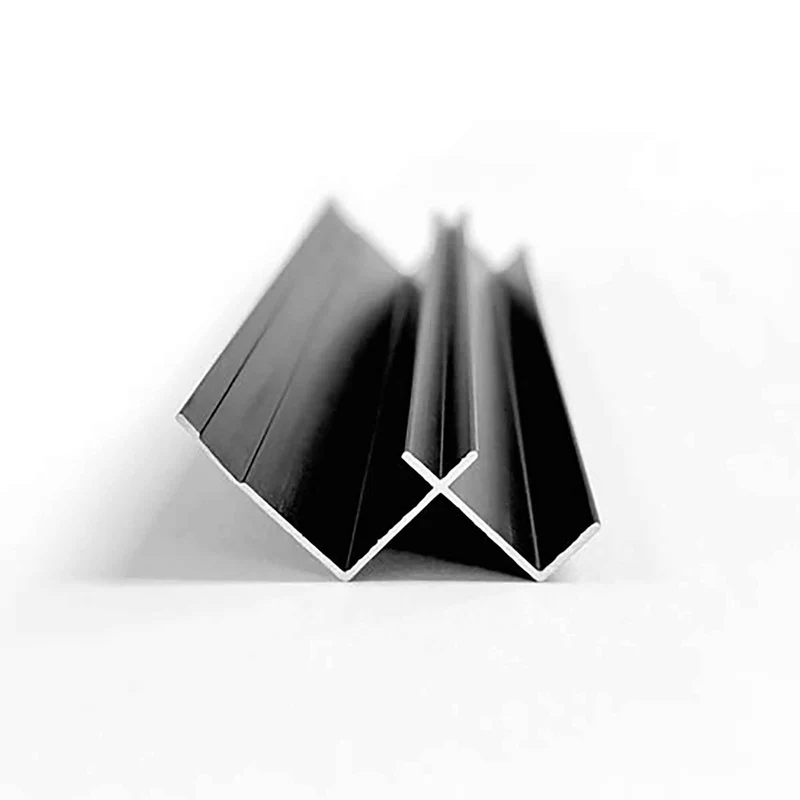 Moulure de finition en aluminium pour panneau mural de 5 mm, type coin (noir)