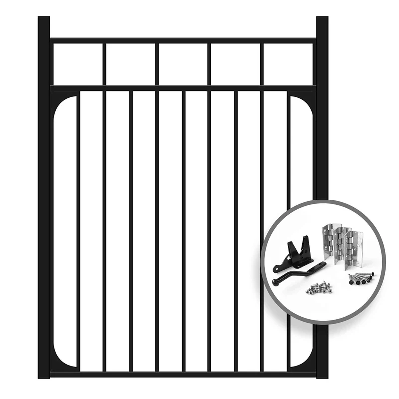 Kit de barrière noir prêt à assembler pour clôture, 4' x 4'