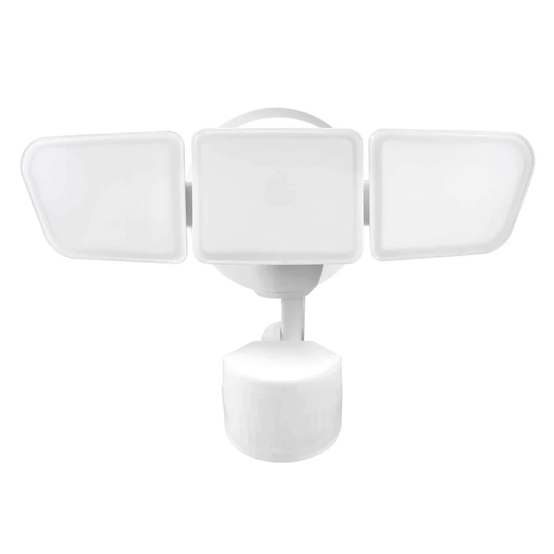 Luminaire de sécurité DEL câblé à 3 lumières avec détecteur de mouvement 240° ColorSelect, blanc