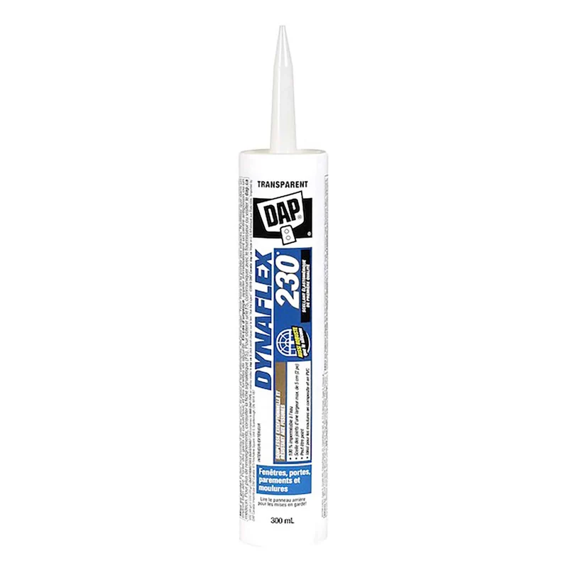 Scellant élastomérique pour fenêtre, portes, parements et moulures Dynaflex 230, 300 ml (transparent)