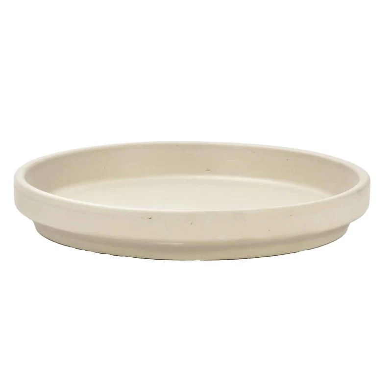 Soucoupe standard granit blanc, 6"