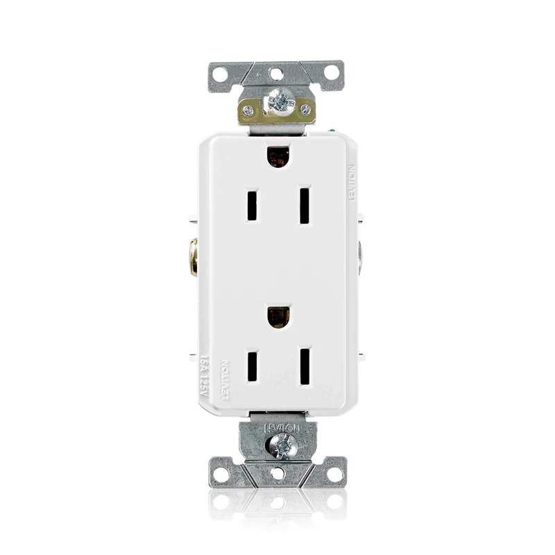 Prise à usage robuste Derco Plus de 15 A / 125 V, blanc