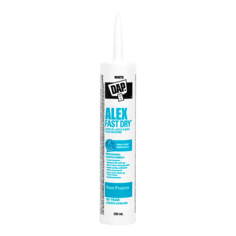 Calfeutrant au latex acrylique plus silicone ALEX FAST DRY, 300 ml