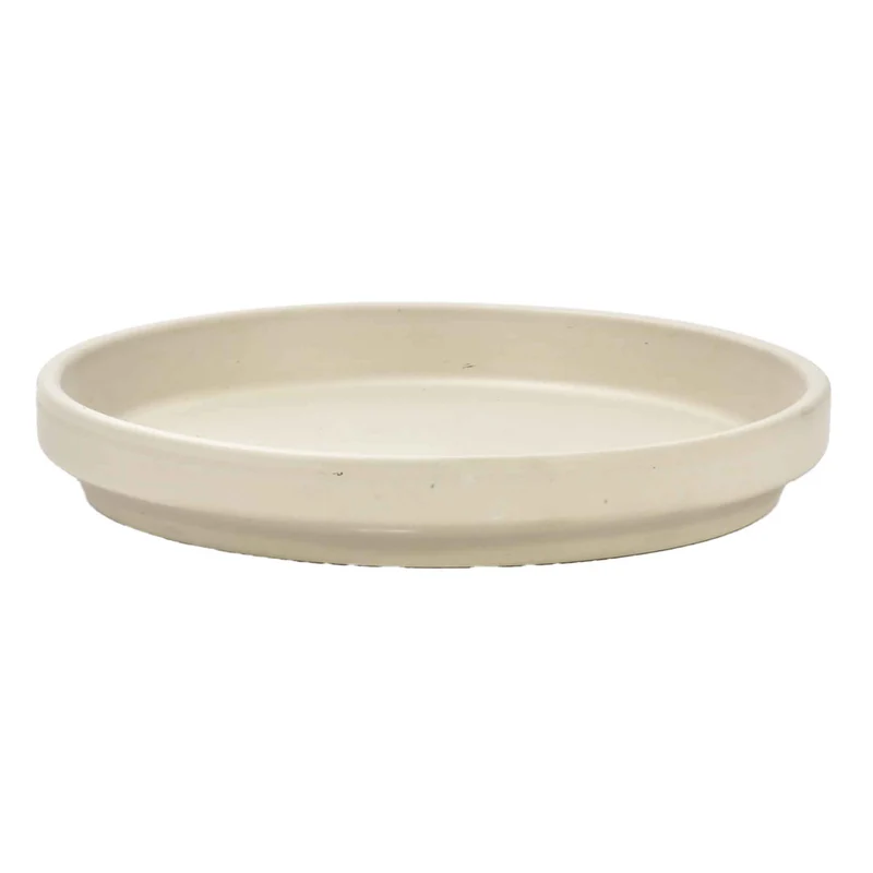 Soucoupe standard granit blanc, 9"
