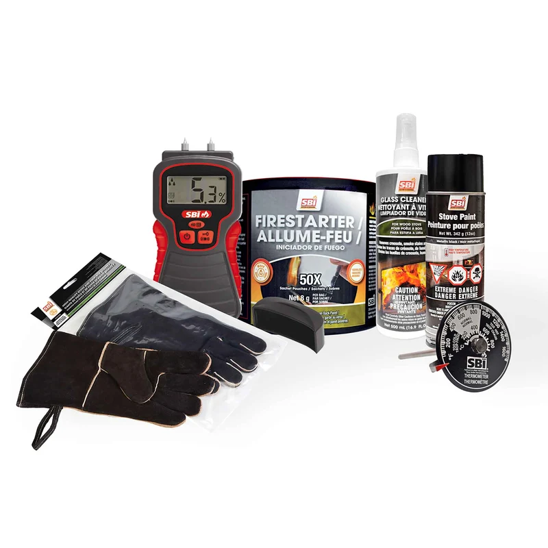 Kit de démarrage pour poêle à bois, 6 pièces
