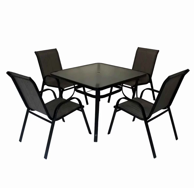 Table d'extérieur carrée en acier, 40,1'' x 40,1'' x 27,5'' (table seulement)