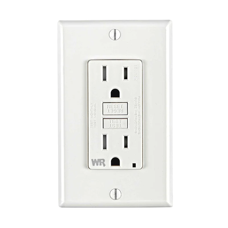 Prise à DDFT intempérisée et inviolable de 15 A / 125 V, blanc
