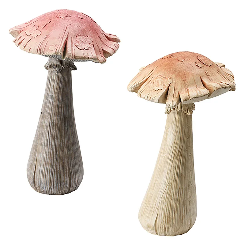 Décoration de champignon en magnésie, 15,55'' (choix entre 2 couleurs)