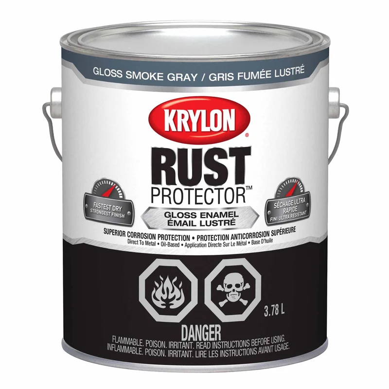 Krylon Rust Protector émail lustré gris fumée, 946 ml