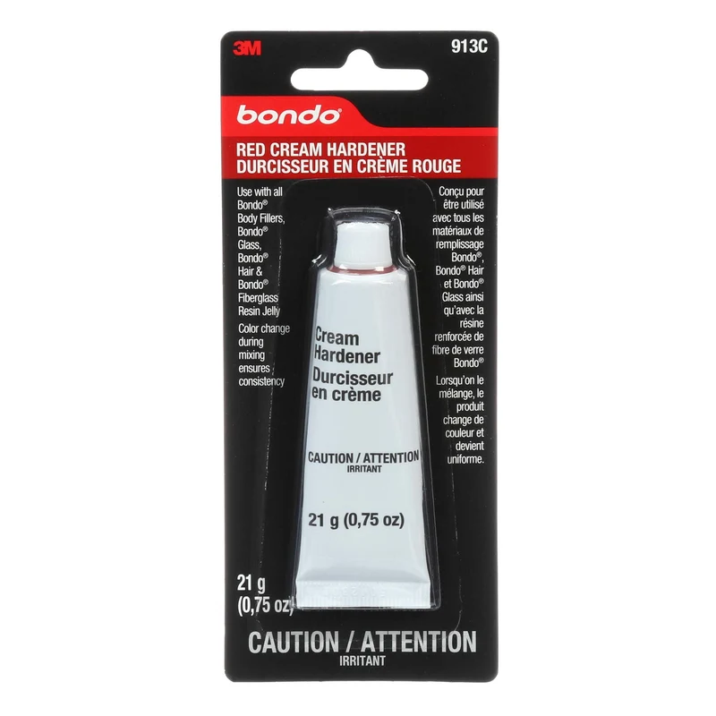 Durcisseur en crème rouge Bondo, 3/4 oz
