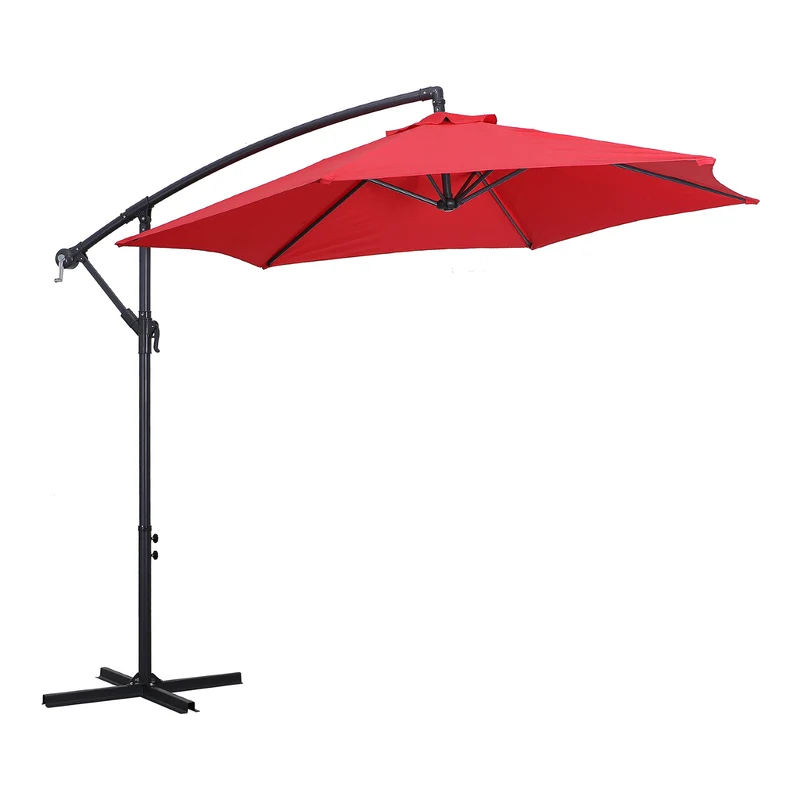 Parasol suspendu de 9', rouge