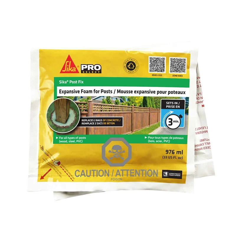 Mousse expansive pour l'installation de poteaux Sika Post Fix, 976 ml