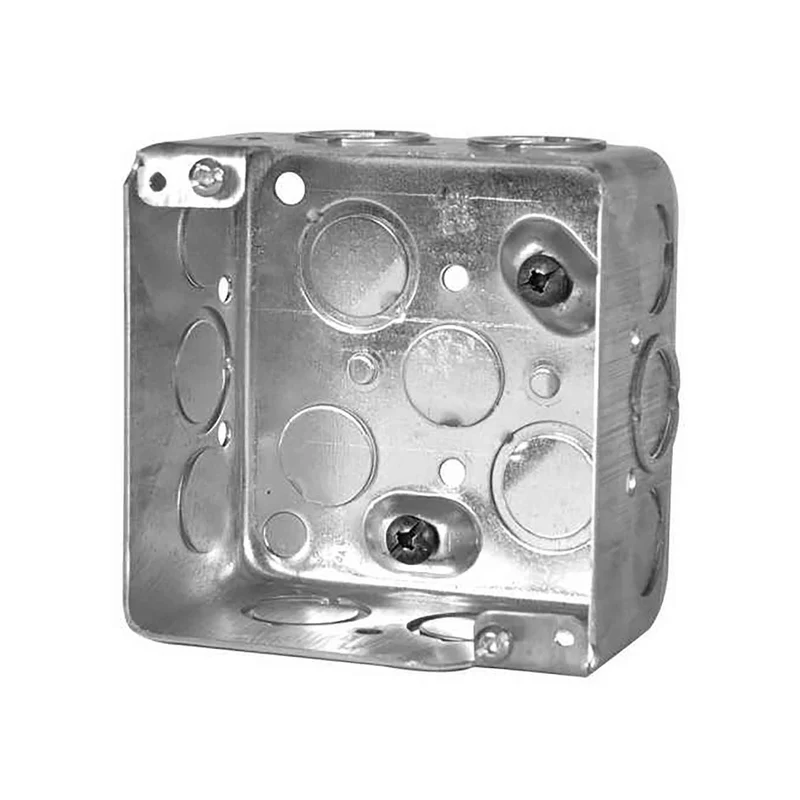 Boîte électrique carrée à 14 ouvertures défonçables, 2-1/8" de profondeur (30 po3)