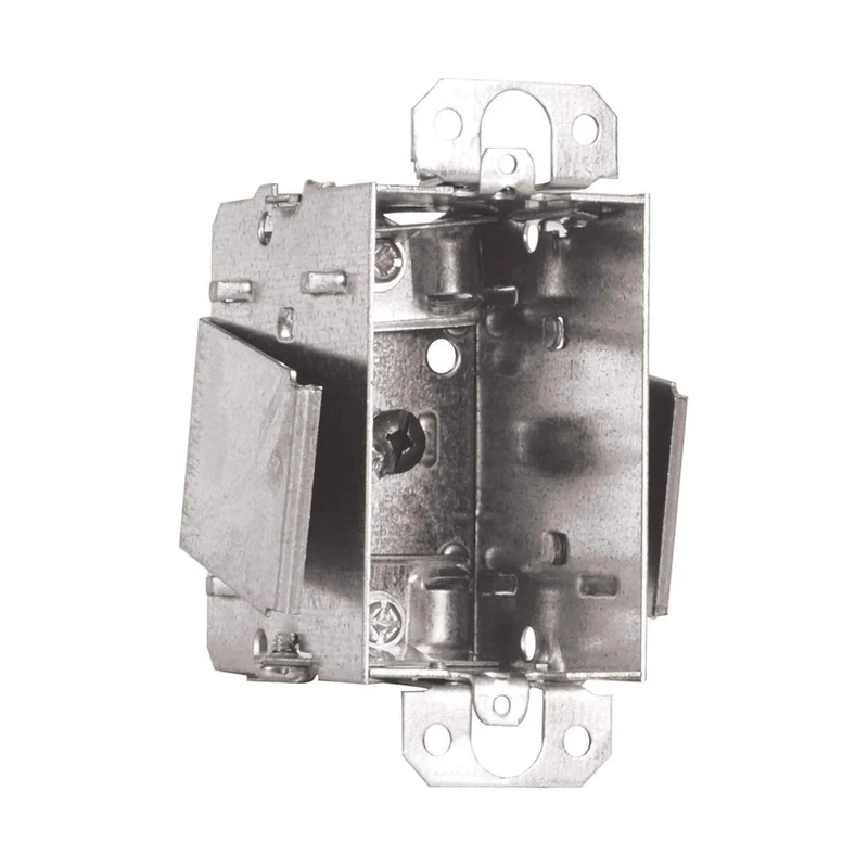 Boîte électrique rectangulaire regroupable pour (1) dispositif avec supports en ''U'', 2,5'' de profondeur (12,5 po3)