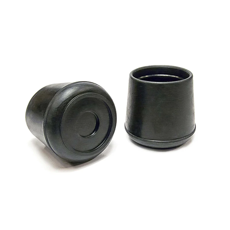 Embouts en caoutchouc noir de 1-1/2'', paquet de 2 unités