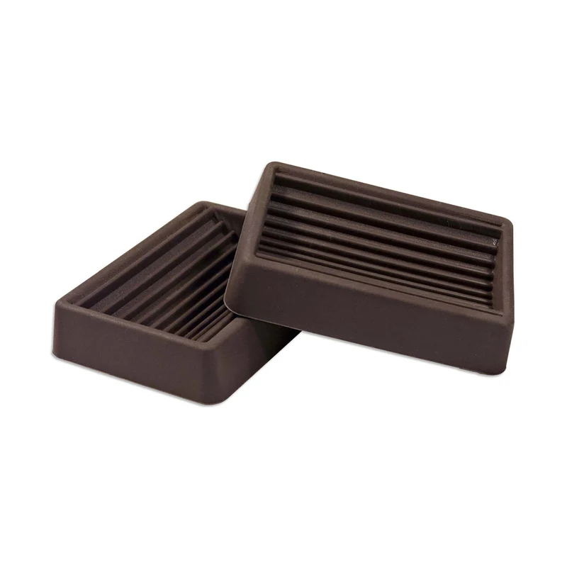 Coupelles en caoutchouc antidérapant pour roulettes de base de lit de 2'' x 2-3/4'', paquet de 2 unités