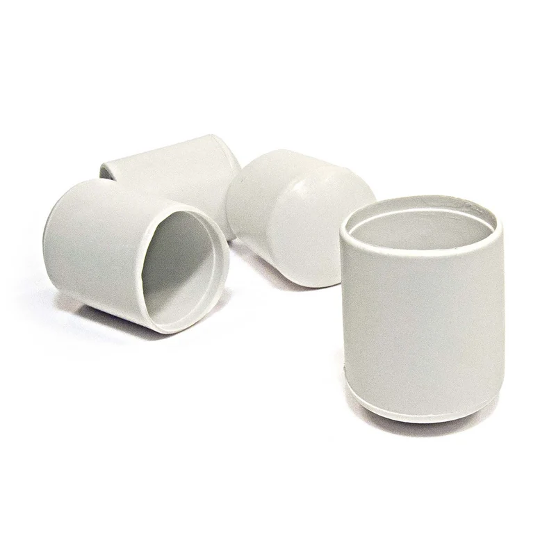 Embout de vinyle rond de 1'' DI, blanc (4 unités)