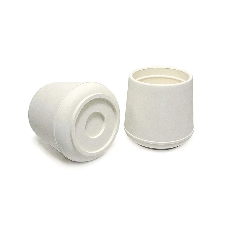 Embout de caoutchouc rond de 1-1/2'' DI, blanc (2 unités)