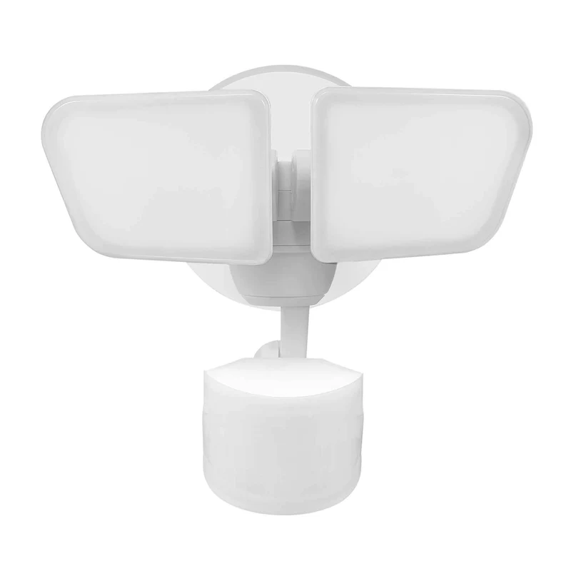 Luminaire de sécurité DEL câblé à 2 lumières avec détecteur de mouvement 240° ColorSelect, blanc