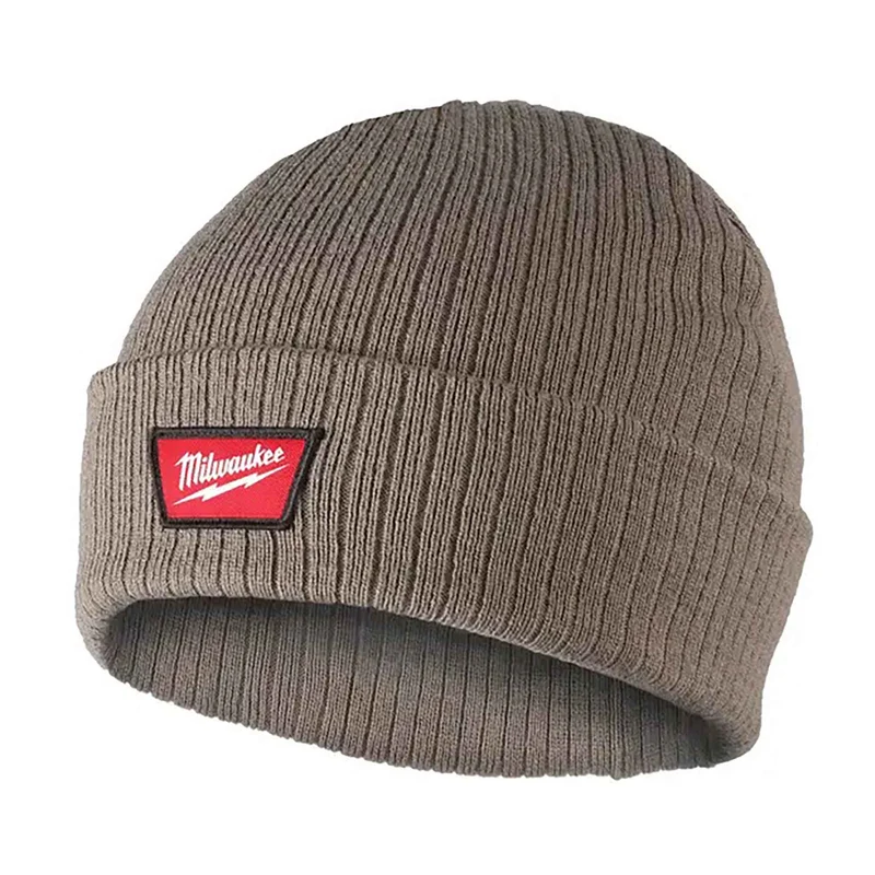 Tuque à revers Workwear en tricot côtelé, brun