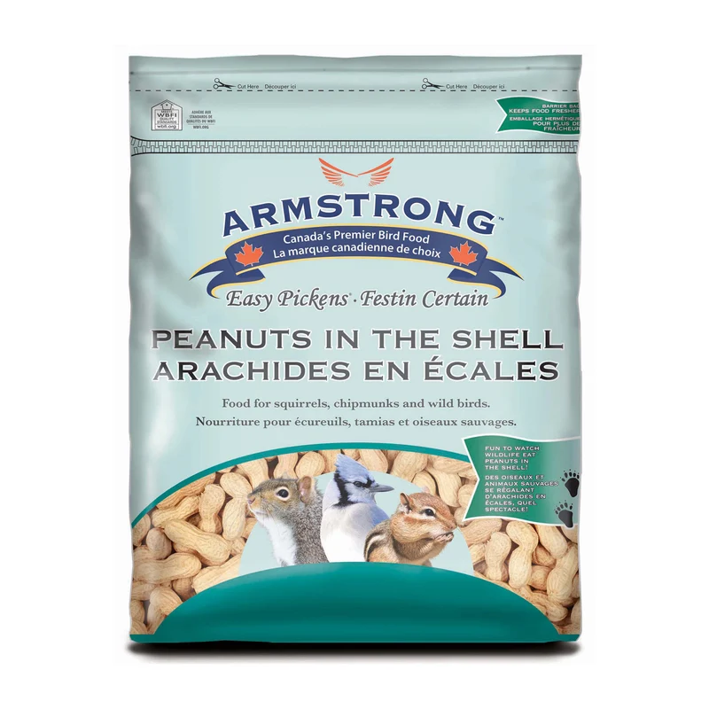 Nourriture pour écureuils et oiseaux sauvages aux arachides avec écales, 1,3 kg
