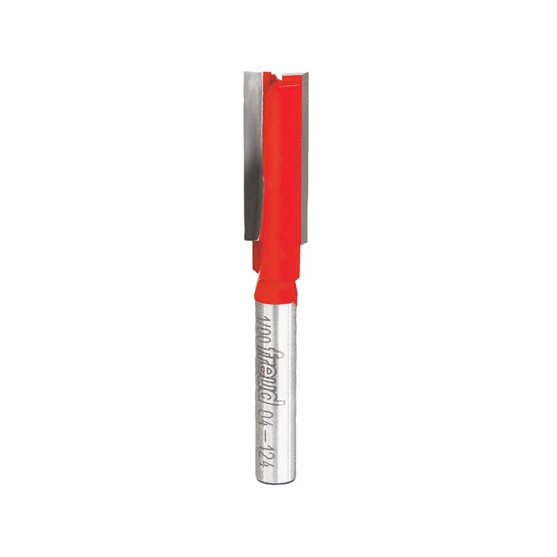 Mèche de toupie droite de 3/8" x 1" à 2 tranchants au carbure, tige 1/4"