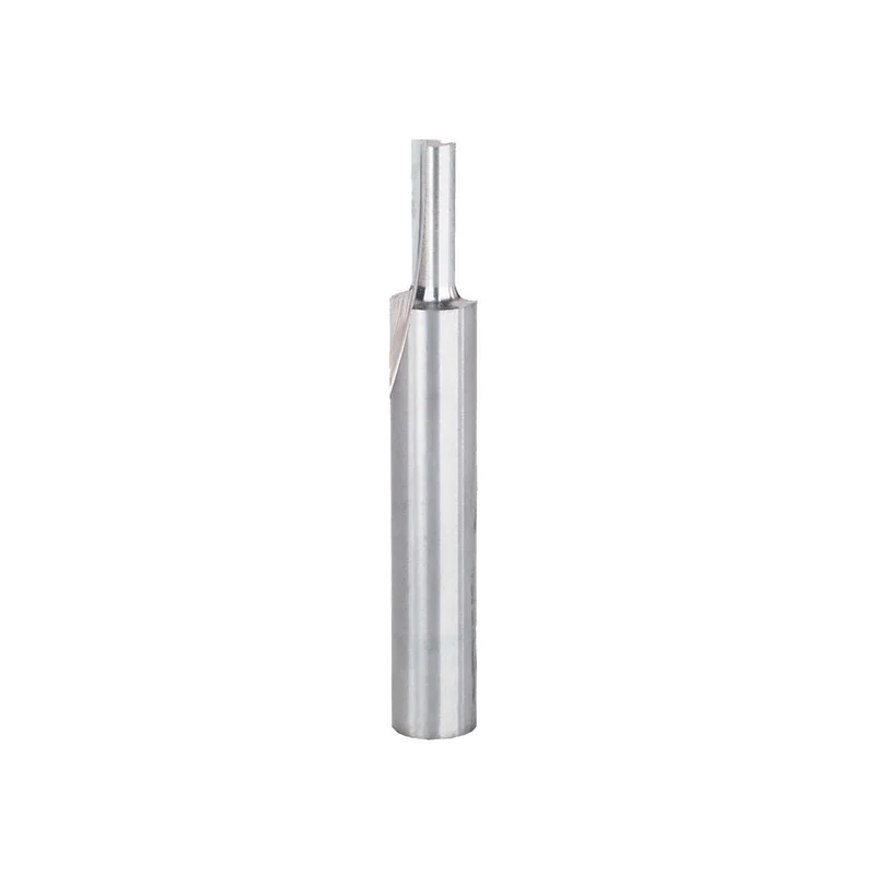 Mèche de toupie droite de 1/8" x 3/8" avec tige 1/4" à 2 tranchants au carbure